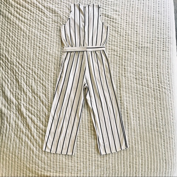 Anthropologie Drew Striped Wide Leg Cropped Jumpsuit Small - Picture 13 of 15